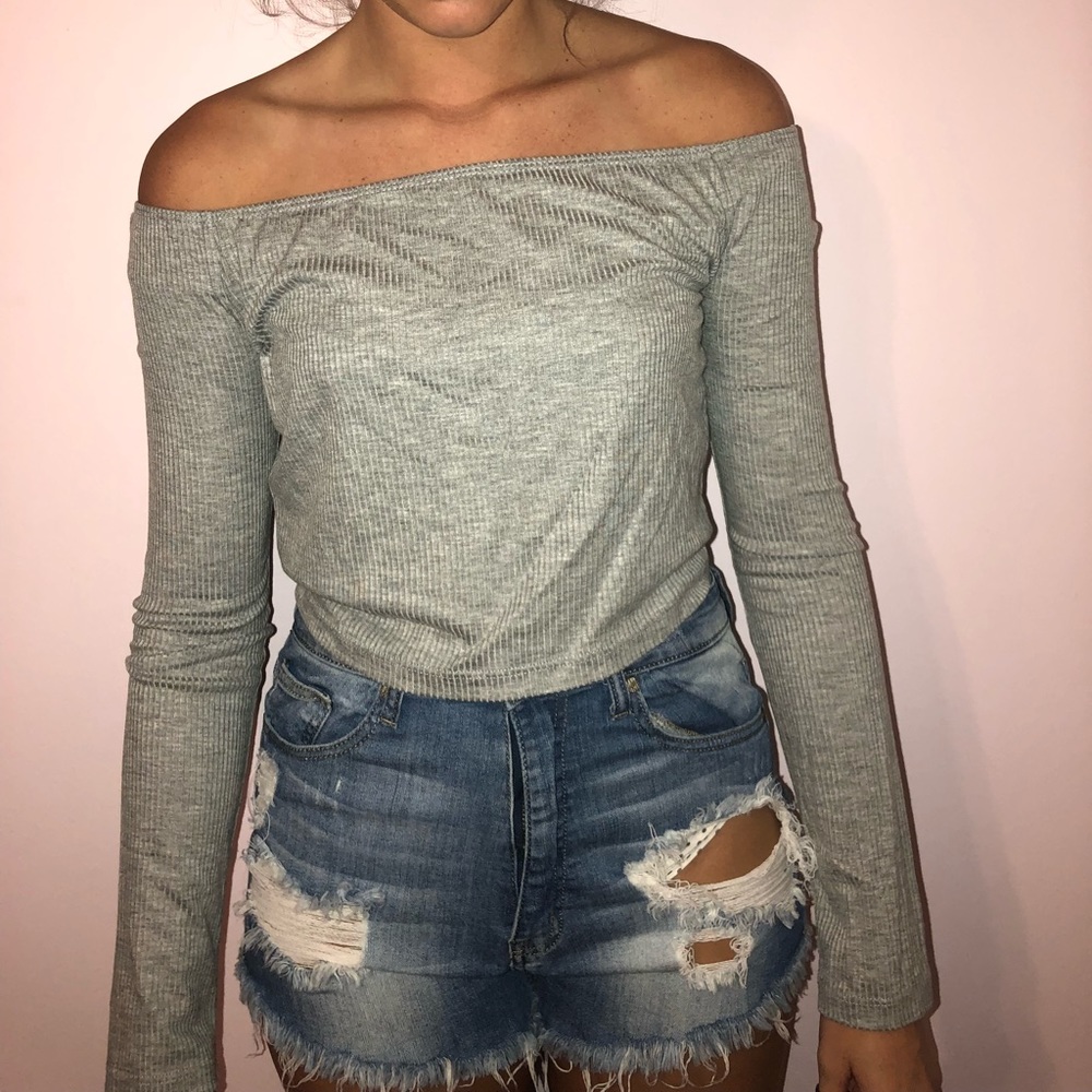 NWT L.A hearts off the shoulder shirt